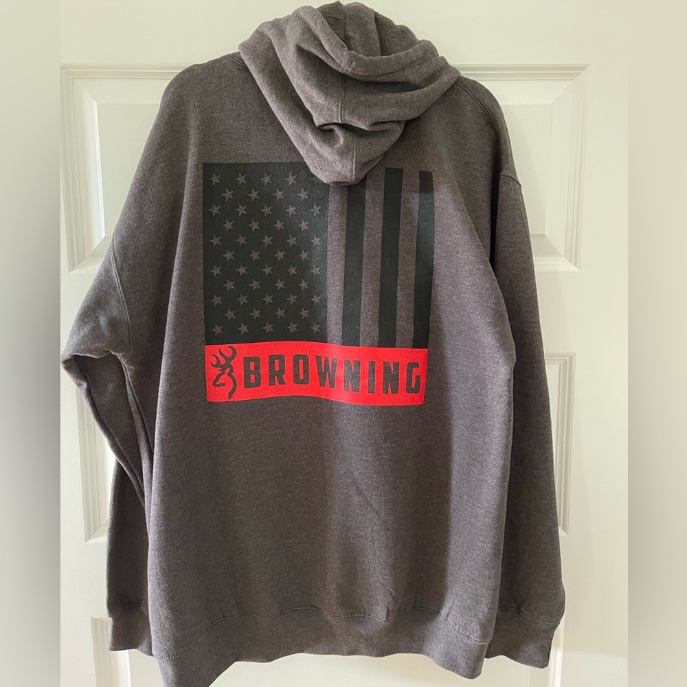 Browning Gray Sweatshirt Hoodie Men’s Size L